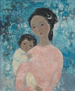 VCD Mother and Child Asian Oil Paintings